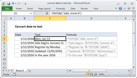 Using Text Function In Excel To Convert Date To Text Biz Infograph Using Text Function In Excel To Convert Date To Text Biz Infograph