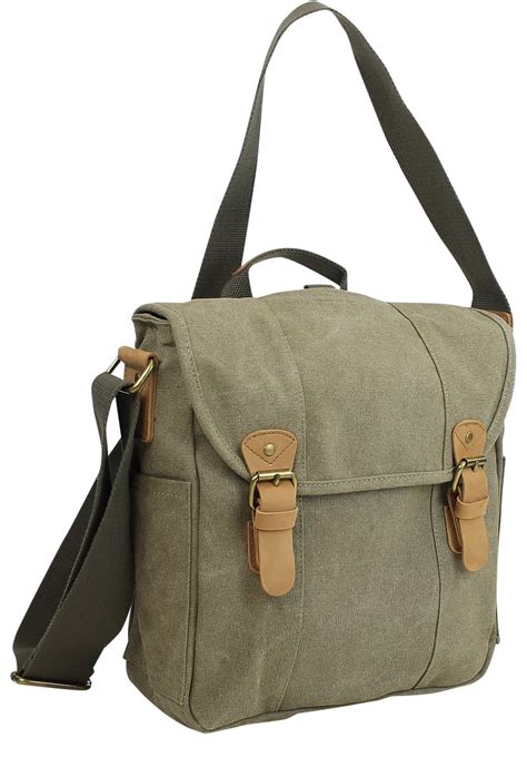 Vagarant Traveler 8 In Canvas Shoulder Bag Stylish Satchel Cnavas Slim Bag C98 Canvas Crossbody