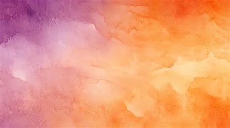 Vibrant Watercolor Painting On Canvas Showcasing Abstract Art Background In Orange And Purple Vibrant Watercolor Painting On Canvas Showcasing Abstract Art Background In Orange And Purple