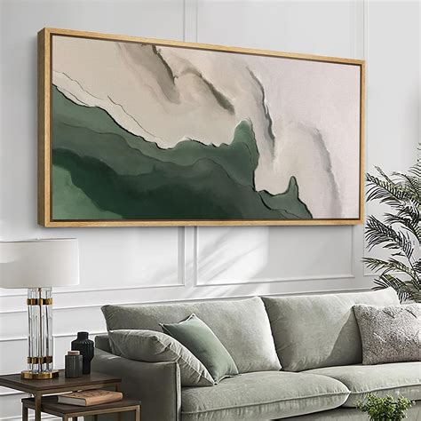 Wall26 Faux Texture Abstract Green Minimalist Modern Artwork Extra Large Framed Wall Art Wall26 Faux Texture Abstract Green Minimalist Modern Artwork Extra Large Framed Wall Art