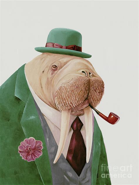 Walrus Green Painting By Animal Crew Fine Art America Walrus Green Painting By Animal Crew Fine Art America