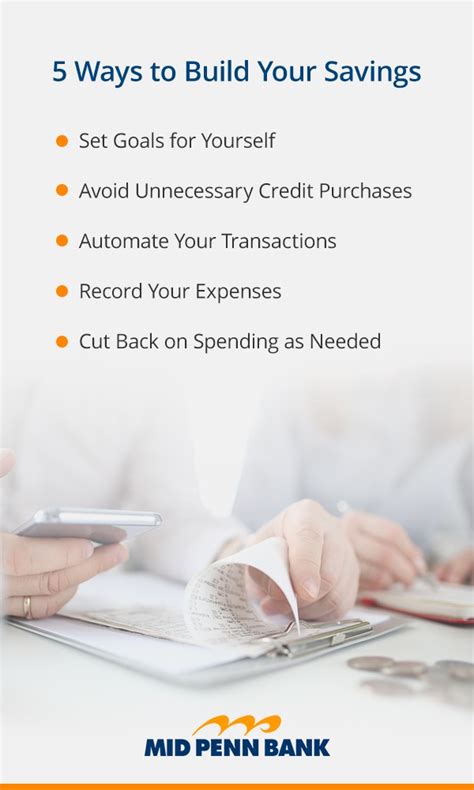 Ways To Build Your Savings Savings Tips Mid Penn Bank Ways To Build Your Savings Savings Tips Mid Penn Bank