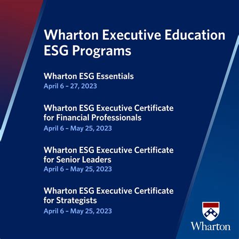Wharton Launches Esg Executive Certificate Programming News Wharton Launches Esg Executive Certificate Programming News