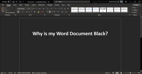 Why Is My Word Document Black On Mac Wordonlinetips Com