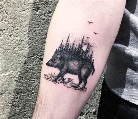 Wild Boar Tattoo Designs