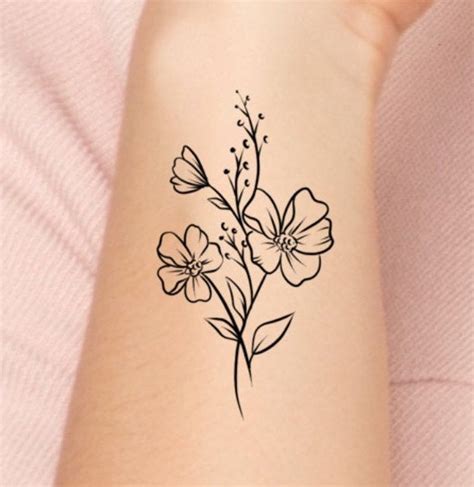 Wildflower Temporary Tattoo Floral Tattoo Small Tattoo Simple Tattoo Flower Tattoo 2 Etsy Wildflower Temporary Tattoo Floral Tattoo Small Tattoo Simple Tattoo Flower Tattoo 2 Etsy