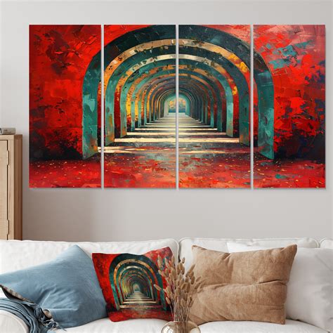 Winston Porter Red Green Glowing Gateway Tunnels Tunnels Canvas Art Set Wayfair Winston Porter Red Green Glowing Gateway Tunnels Tunnels Canvas Art Set Wayfair