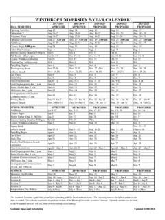 Winthrop University 5 Year Calendar Pdf Academia Winthrop University 5 Year Calendar Pdf Academia