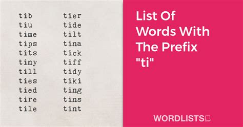 Ti Words List
