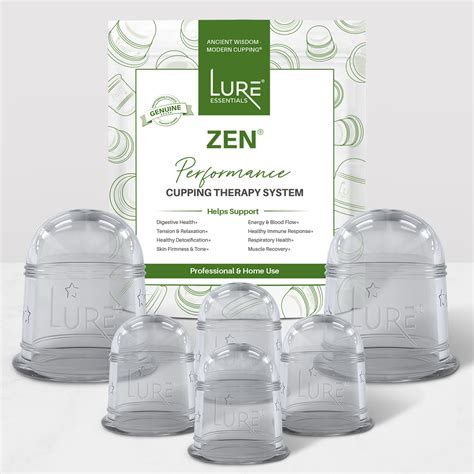 Zen Cupping Therapy Set 6 Cups Clear Lure Essentials Zen Cupping Therapy Set 6 Cups Clear Lure Essentials